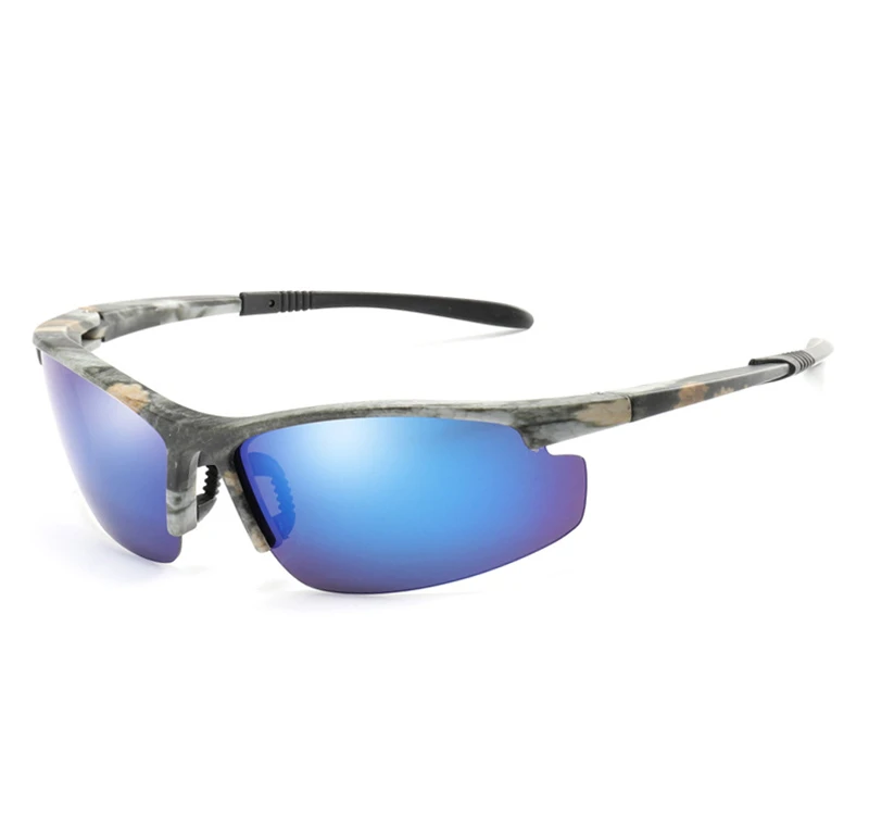 Модные камуфляжные поляризаторы, трендовые персональные очки с полуоправой, Взрывные модели мужских солнцезащитных очков - Цвет линз: 3
