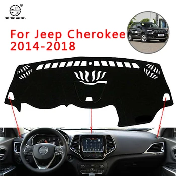 

PNSL Car Dashboard Cover Dash Mat Dash Pad Carpet For jeep cherokee 2014-2018 Sun protection anti - slip anti - uv