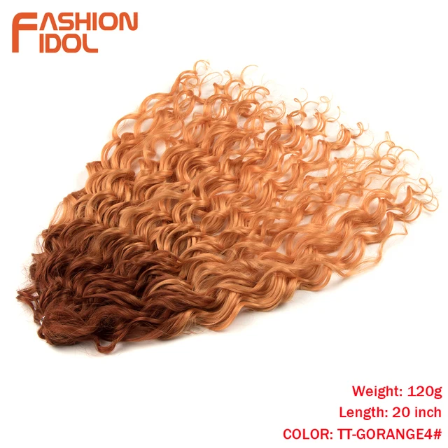 Deep Wavy Twist Crochet Hair Synthetic Afro Curly Hair Crochet Braids High Temperature Fiber Braiding Hair Extensions For Women TT-GORANGE4
