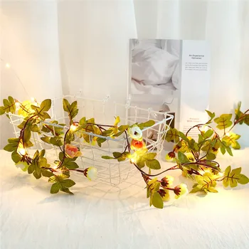 

1.5m Wedding Rose Flower Light String Christmas Decoration for Table Window Curtain