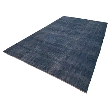 

233x387 Cm Blue Handmade Overdyed Rug-8x13 Ft