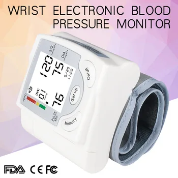 

Automatic Digital Blood Pressure Monitor Large LCD Wrist Sphygmomanometer Heart Rate Portable Home Heathy Tonometer Monitors