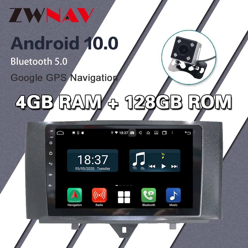 

128G Carplay Android 10.0 DVD Player for Benz SMART 2011 2012 2013 2014 2015 GPS Navi BT Auto Radio Audio Music Stereo Head unit