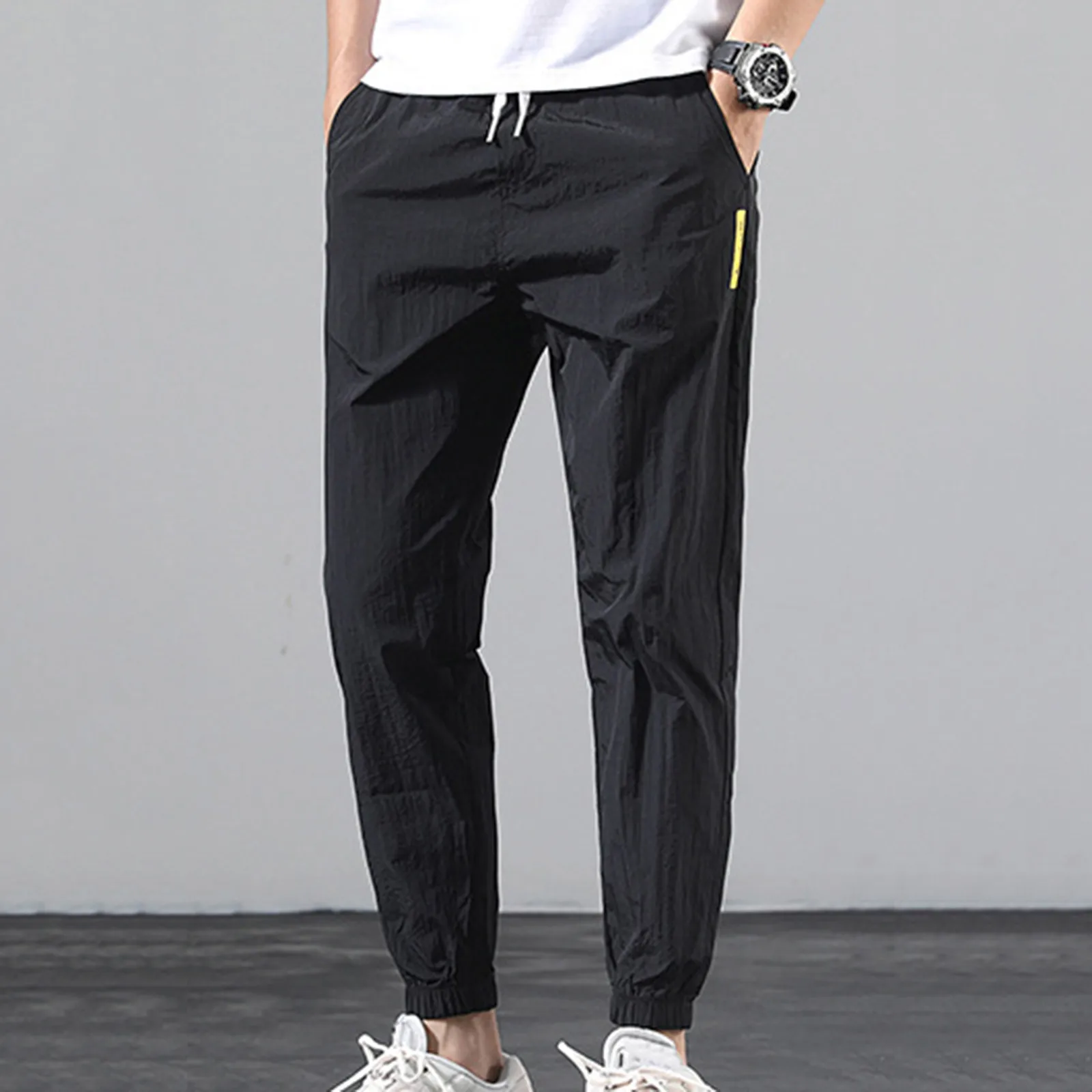 Mens Fashionable Cargo Pants Plus Size Loose Tracksuit With Tied Feet Pants Trousers Streetwear Sweatpants Pantalon Homme