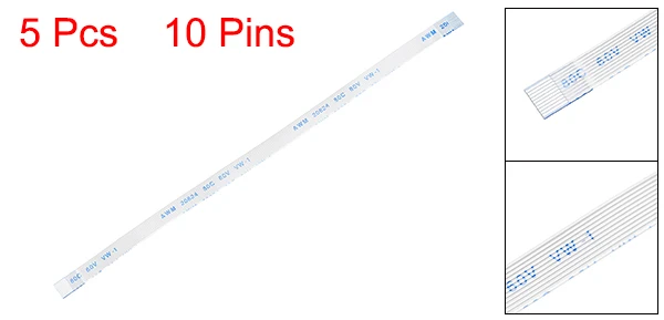 10 Pins Uxcell 5 шт. 0,5 мм Шаг 150 мм/76 мм FPC FFC гибкий ленточный кабель для ЖК-телевизора автомобиля аудио dvd-плеер камеры ноутбука(тип А - Цвет: 10 Pins