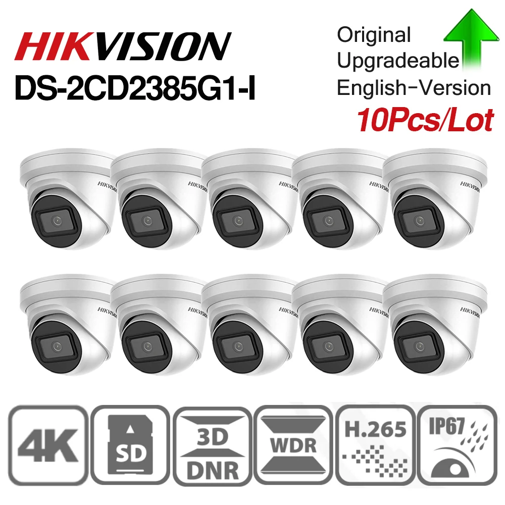 Предпродажа Hikvision оригинальная IP камера DS-2CD2385G1-I 8MP Сеть CCTV камера H.265 CCTV безопасности POE WDR слот для карты SD 10 шт./лот