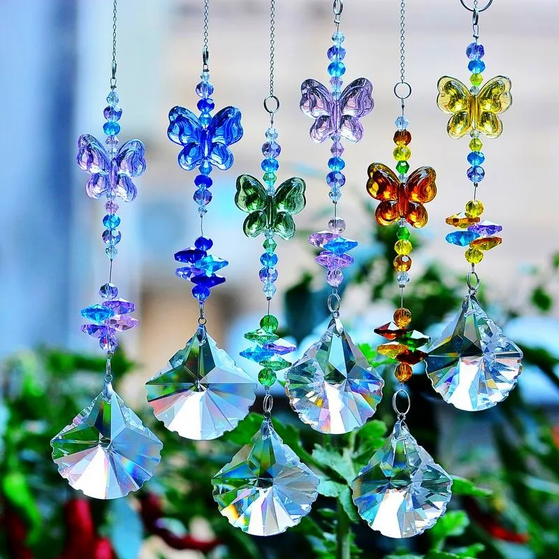 

KaiNai butterfly suncatcher crystal butterfly hanging crystal window ornament original design crystal prisms home deco room deco