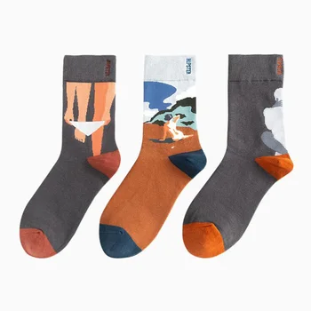 

Sexy Print Funny Socks Men Women Cotton Long Socks Crew Unisex Happy Socks Calcetines Meias Autumn Winter Streetwear