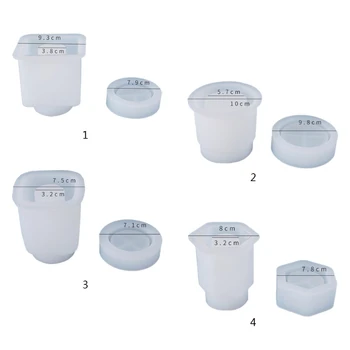 

1 Set Crystal Epoxy Resin Mold Storage Box Casting Silicone Mould DIY Crafts Container Jewelry Decorations Making Tools