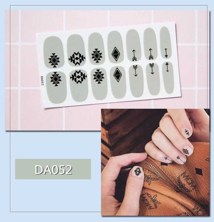 14 шт./компл. 31 дизайнерские наклейки для ногтей DIY Nail Art Наклейки Водонепроницаемый Стикеры s самостоятельно аппарат для крепления на гвоздях и Стикеры маникюрные украшения