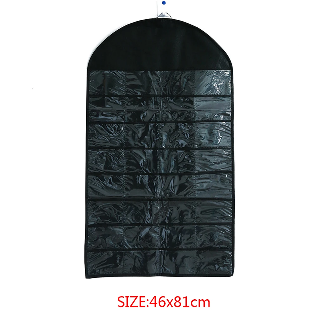 Jewelry Organizer 32 Pocket Organizer for Holding Jewelry Double Sided Storage Bag for Earring Necklace