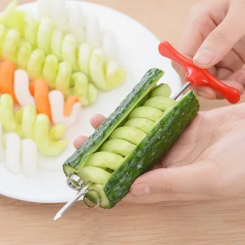 

Hot Sale Vegetables Spiral Knife Slicer Rotating Machine Manual Magic Roller Slicer Radish Potato Carrot Cucumber Spiral Cutter