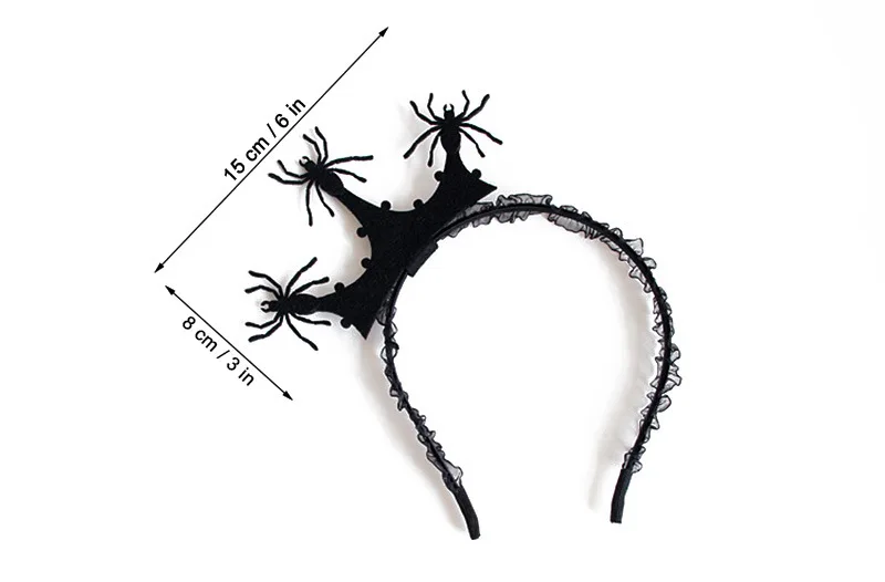 Забавная повязка на голову для Хэллоуина, заколка-вилка, заколка-призрак, крылья руки, рога, паутина, головной убор, фетровая повязка для волос, вечерние аксессуары для волос