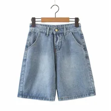 Aliexpress - DOUJILI 2021 Casual High Waist Pocket Summer Short Jeans Solid Color Trendy Blue Short Pants Fashion Women Shorts