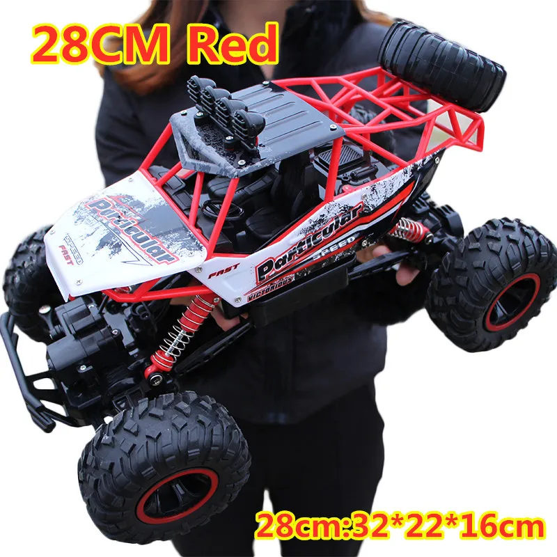 4WD RC автомобиль обновленная версия 2,4G радиоуправляемые игрушечные машинки RC Bigfoot Модель автомобиля игрушки для детей подарок дропшиппинг - Цвет: 28CM Red