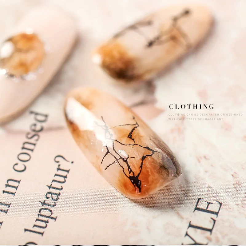 1 Sheet Gradient Marble Nail Art Sticker Water Transfer Decal Watermark Slider Manicure Full Wrap Tool Decor