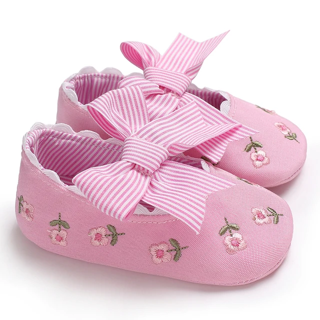 Newborns Fashion Solid Color Casual Shoes Princess Shoes Soft-soled Sneakers 0-18 Months Baby Bed Shoes Baby Walking Shoes C-477