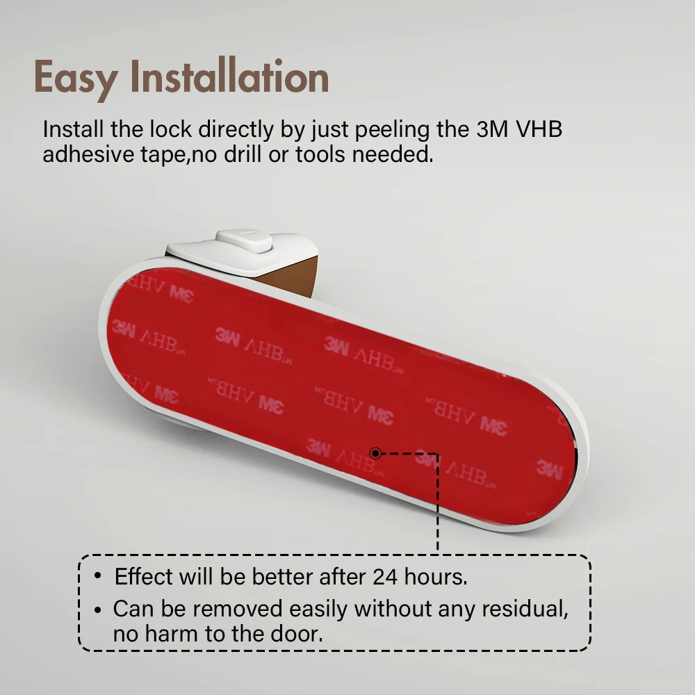 Door Lock EUDEMON Door Lever Lock Baby Proofing Door Handle Lock Childproofing Knob Lock Easy to Install and Use 3M VHB Adhesive cabinet lock child lock door lock safety lock door window lock
