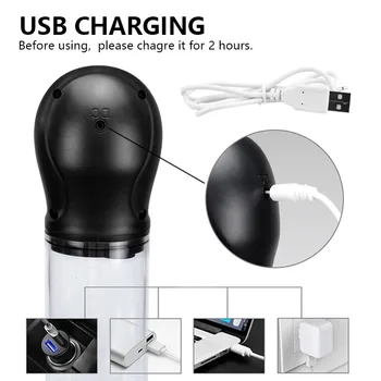 Penis Pump Electric Penis Extender Sex Toys for Men Vacuum Pump Dick Enlargement Trainer Male Masturbator Adults Man Sex Machine 6