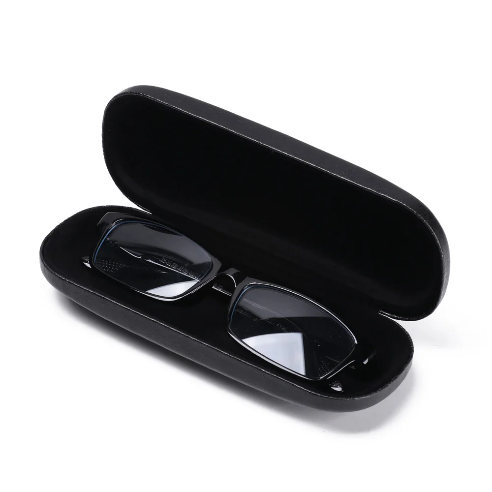 Eyewear Protector Eyeglass Pouch Reading Glasses Box Portable Spectacle Cases Unisex Leather Waterproof Hard Frame 1PC glasses case glasses storage bag zipper eyewear box