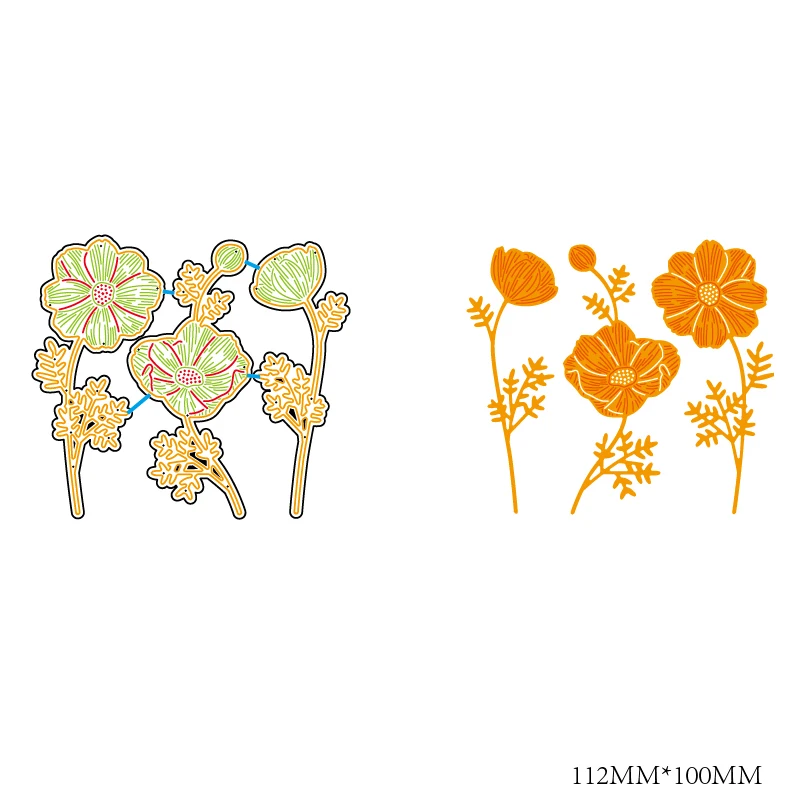 

ZhuoAng Delicate flowers Cutting Dies for Card Making DIY Scrapbooking Photo Album Decoretive Embossing Stencial