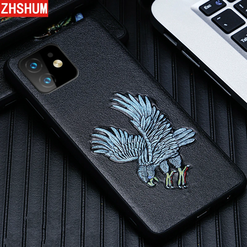 Чехол из натуральной кожи с 3D сенсорным экраном для Iphone 11 Pro Max роскошная задняя
