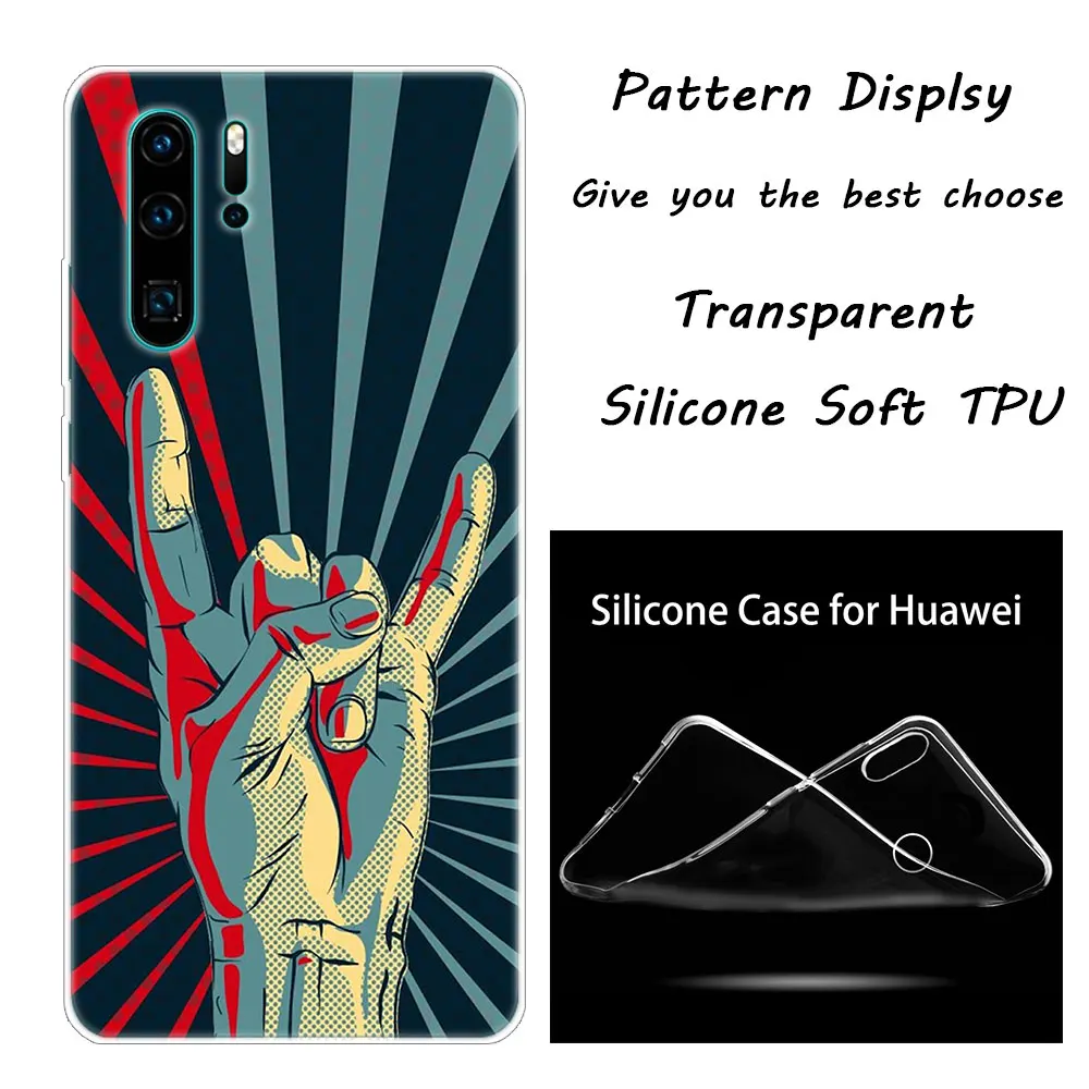 Роскошный силиконовый чехол в виде рока черепа для huawei NOVA 3 3i 5 5i P20 P30 Pro P9 P10 P8 Lite P Smart Z Plus Модный чехол - Цвет: 005