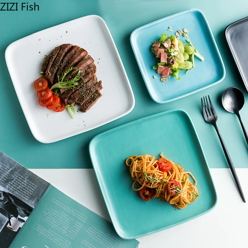 Керамическая тарелка для стейка в западном стиле тарелки из Китая домашняя