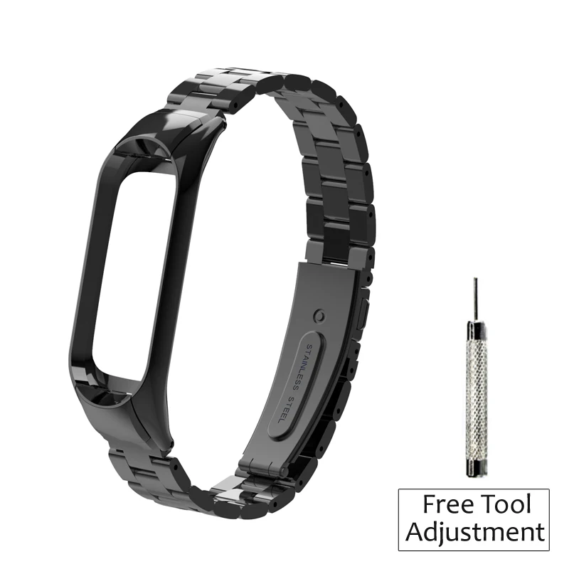 style 2 black Металлический браслет для mi Band 4 ремешок mi band 4 ремешок на запястье из нержавеющей стали ремешок для mi Band 3 mi Band 3 Аксессуары для ремня - Цвет: style 2 black