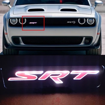 

Car Led Light Grille Emblem Styling for Dodge Charger SRT Viper Jcuv Challenger SRT Logo Front Hood Grill Bonnet Auto Exterior