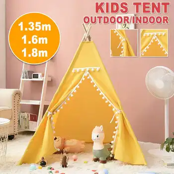 1.35-1.8m  Kids Tent For Children Portable Tipi Infantil House Teepee Game Tents Camping Tent Outdoor Games Indian Kids Tent 2