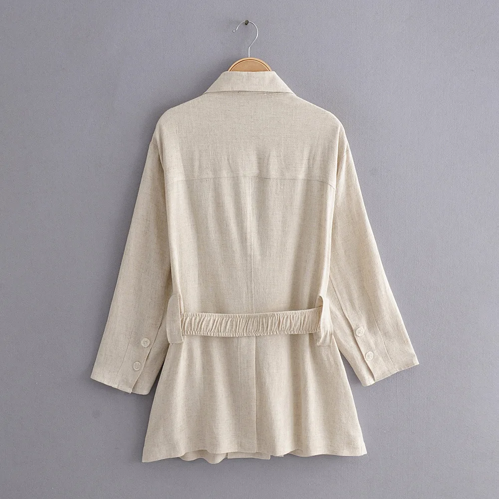 Западный стиль, лето и осень, женское платье, стиль, v-образный вырез, с корсетом, хлопок, лен, повседневное пальто