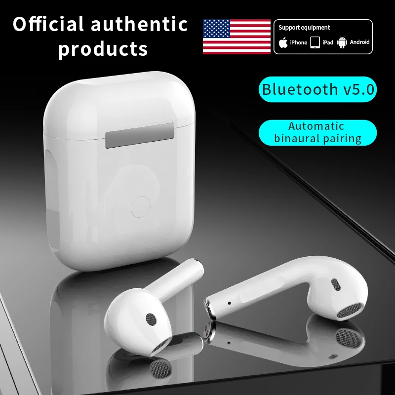 Wireless Bluetooth 5 0 Headset TWS Mini Sports Stereo In ear Earbuds with Charging Compartment Support Call Voice Control