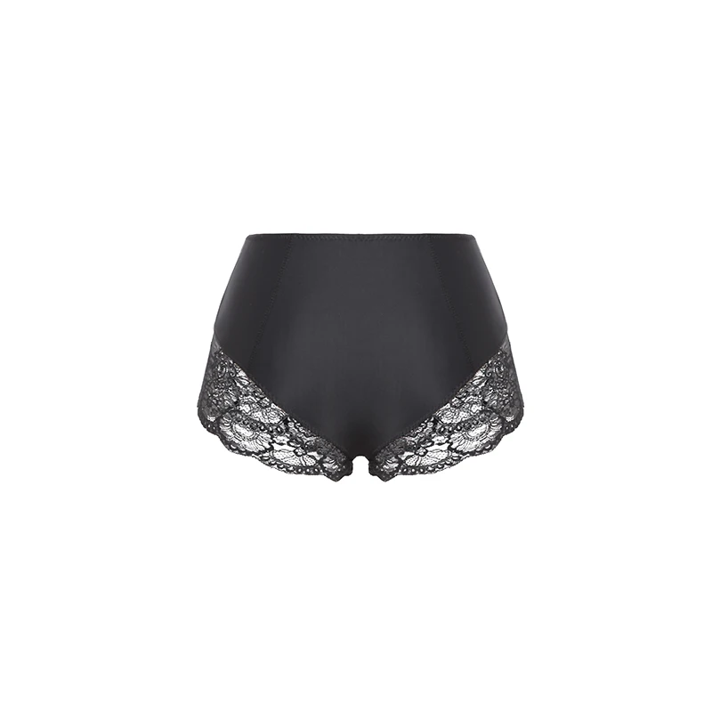 Black WOWENY Slimmer бесшовные мягкие кружева Корректирующее белье для женщин полный охват мальчик шорты Нижнее белье легкий животик контроль пикантный утягивающий - Цвет: Black