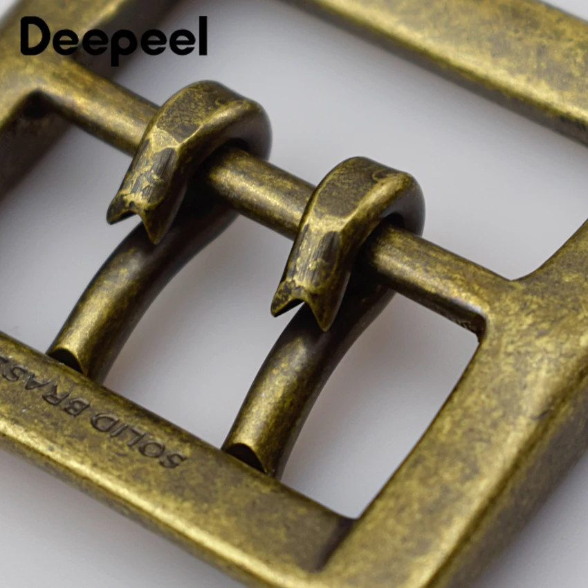 Deepeel 1 шт. 40 мм Ретро стиль чистая медь пряжка для ремня головка унисекс двойная