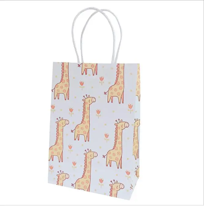 10 шт. красивый цветочный бумажный пакет с ручкой, мешочек для ювелирных изделий, маленький Подарочный упаковочный мешочек для свадьбы, рождественский подарок, упаковка, ручные сумки - Цвет: C