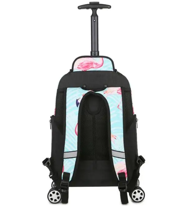 Weishengda Travel Rolling luggage backpack Bag Children travel trolley bag teeangers wheeled backpack for school bag with wheels 4