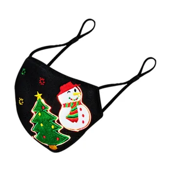

Bar LED Light Optical Fiber Fabric Cool black Mask Personality Chargeable Dustproof Halloween Glow Party KTV Props