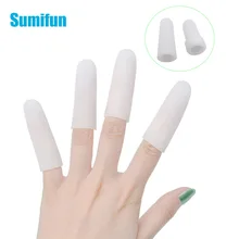 6 шт. 1*5 см белого цвета из силиконового геля трубки пальцем маленькая защита для пальца ноги мозоль, волдырь защиты разделители для пальцев ног, массажер для ног, инструмент для ухода за D2313