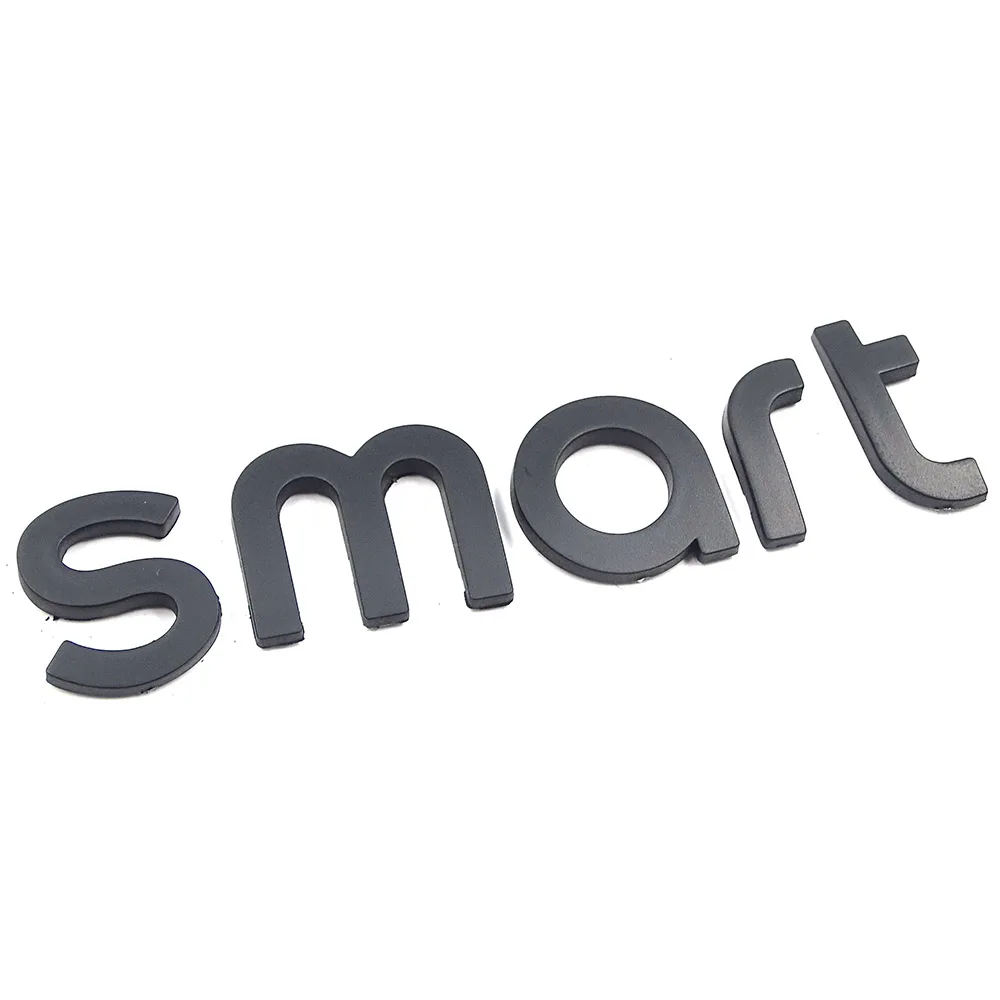 Smart black Для смарт-логотипа на задний багажник автомобиля эмблема значок наклейки для Smart fortwo 451 FORSPEED FORFOUR 453 ROADSTER FORSTARS авто аксессуары - Название цвета: Smart black