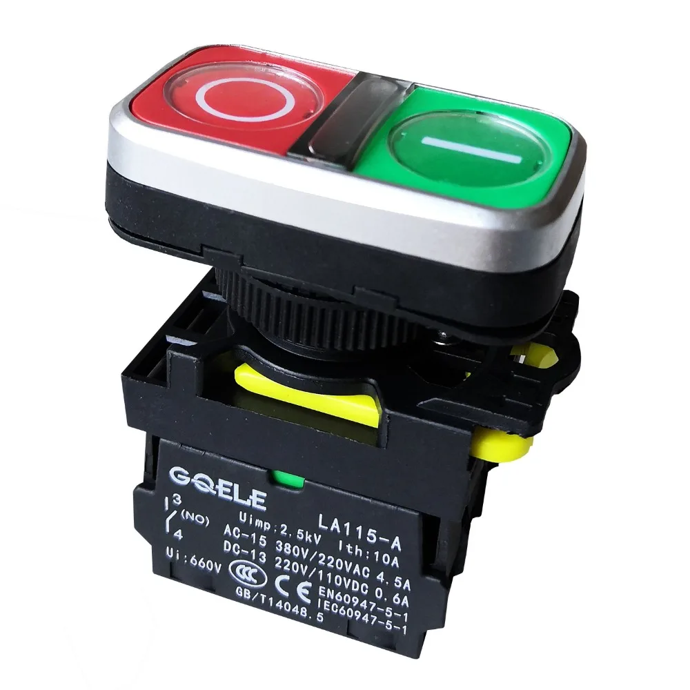 LA115-A5-11RD1 Momentary Illuminated Flush Button Switch 4