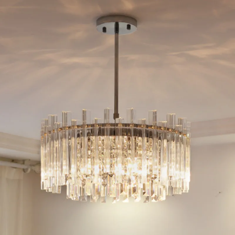 

Modern Crystal Chandeliers Ceiling Square/Round Hanging LED Chandelier For Living room Bedroom Kitchen Nordic Dining room Light