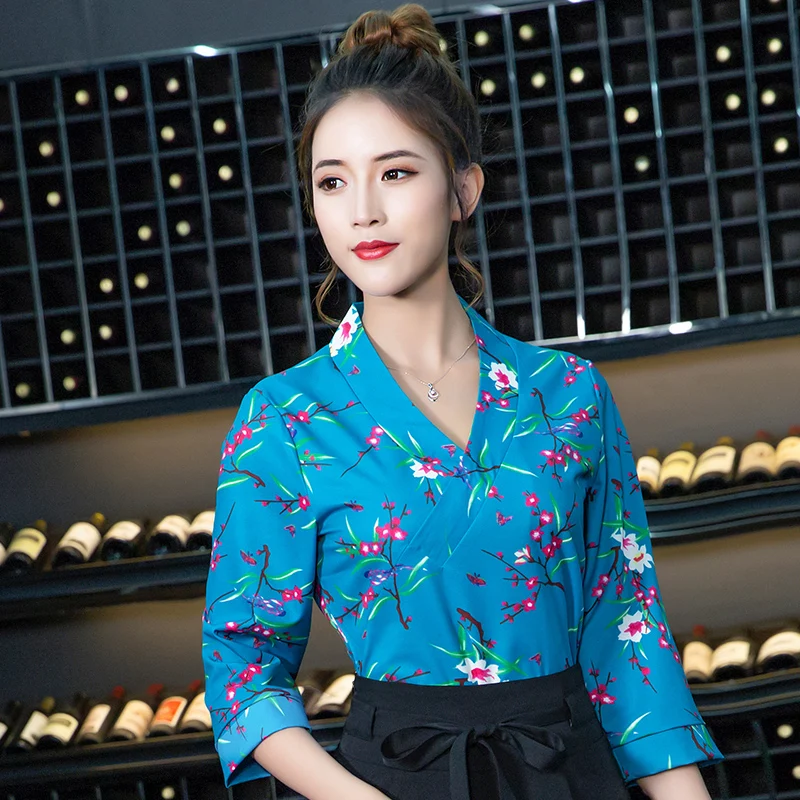 China style hotel Spa sauna massage workwear uniforms medical beauty uniform beauty salon clothes Seven-point sleeve suit