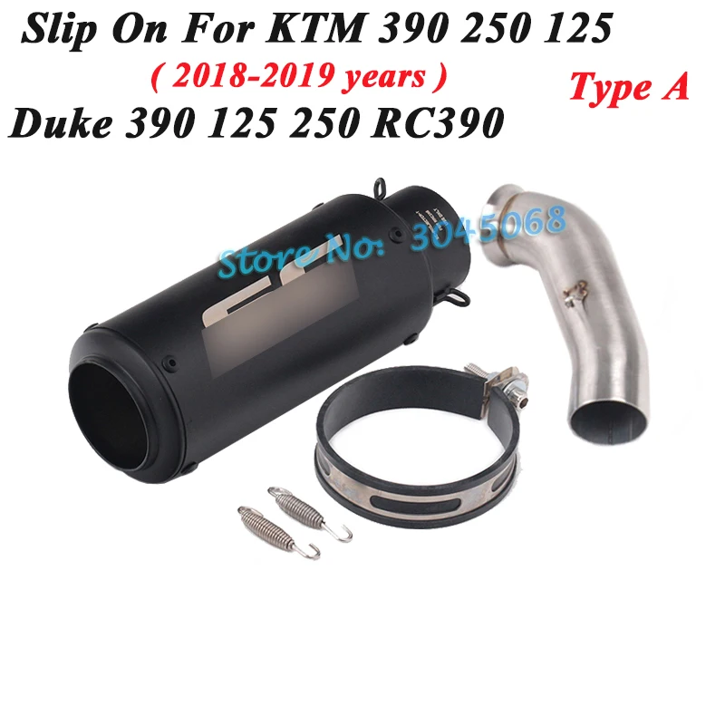 Слипоны для DUKE 125 250 390 KTM 390 250 125 RC390-, мотоциклетные выхлопные трубы, модифицированные мотоциклетные глушители среднего соединения - Цвет: Type A
