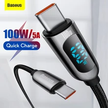 

New Baseus 100W USB C to USB C Type C Fast Charging Cable For Macbook Pro PD QC Quick Charge For Samsung For Xiaomi Huawei mate