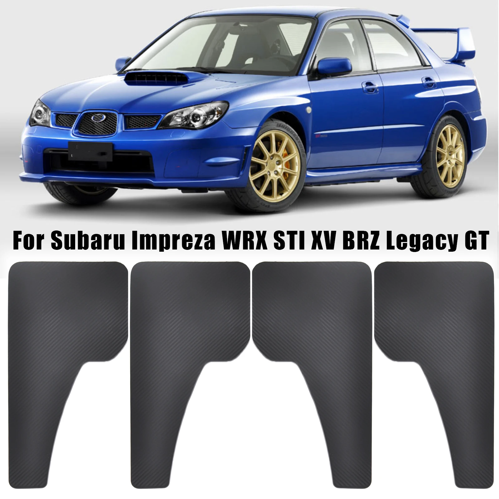 パーツ SUBARU Subaru Splash Guards Kit Of Four Front And Rear Molded Black