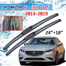 עבור מאזדה 6 2014 2015 2016 2017 2018 2019 GJ GL Atenza Mazda6 אביזרי רכב קדמי שמשות מגב להב מברשות חותך J וו