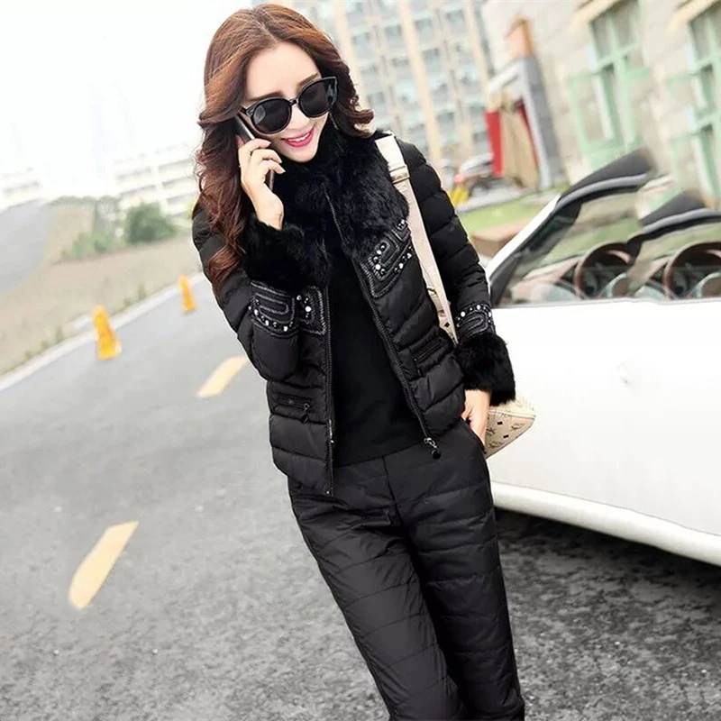 Mode Down Jas Vrouwen Set 2020 Nieuwe Winter Korte Jas Lange Broek Driedelig Pak Slanke Jas Warm Tops vrouwelijke Bovenkleding WM137 Mode Down Jas Vrouwen Set 2020 Nieuwe Winter Korte Jas Lange Broek Driedelig Pak Slanke Jas Warm Tops vrouwelijke Bovenkleding WM137