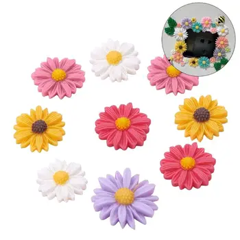 

200 Pcs Resin Flower Daisy Flatback Cabochon Embellishments Jewelry Making Findi