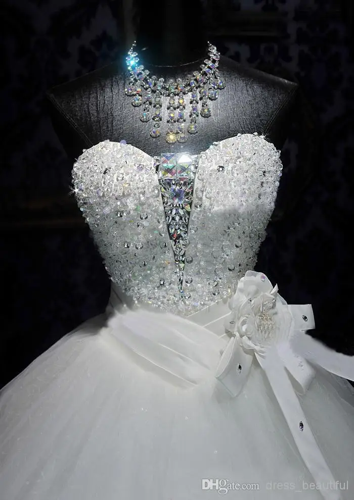 Casamento роскошное Кристальное Бандажное платье vestido de noiva модное Милое сексуальное свадебное платье